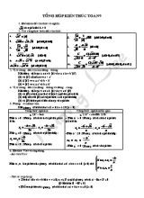 Tổng hợp kiến thức Toán 9
